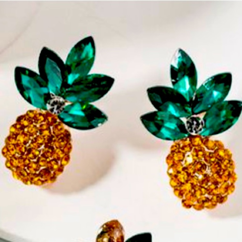 Sparkly Pineapple Earrings